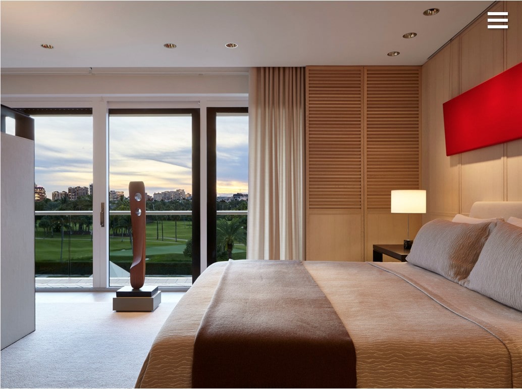 palm beach apartment master bedroom by steven elmets architecture